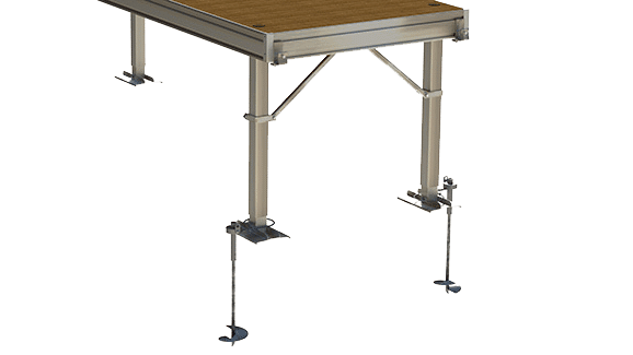 4x12 Ag Chestnut Dock With Anchors