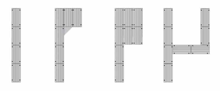 Solid Side Sectional Dock Layouts