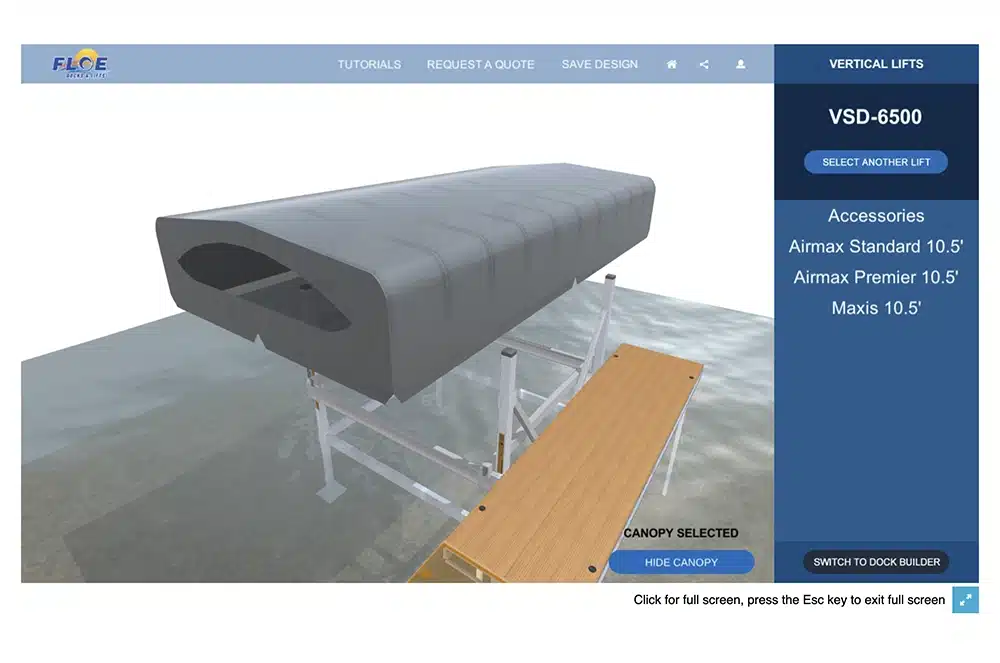 Floe 3D Lift Builder image to help answer how much does a lift cost